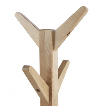 Perchero de pie 165 cm madera natural de abedul 2