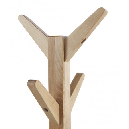 Perchero de pie 165 cm madera natural de abedul