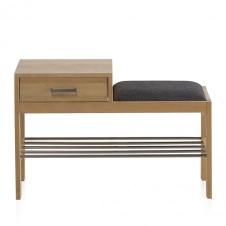 Banqueta-descalzador madera de abedul 80x35x52h