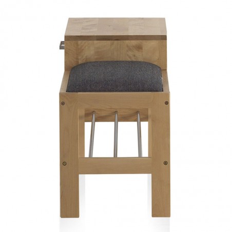 Banqueta-descalzador madera de abedul 80x35x52h