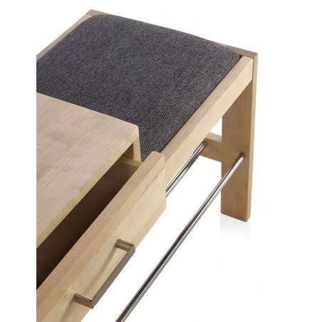 Banqueta-descalzador madera de abedul 80x35x52h