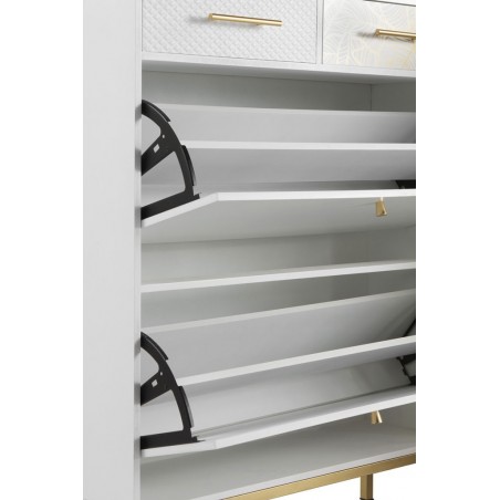 Zapatero con dos cajones estilo Art deco 78x24x104h