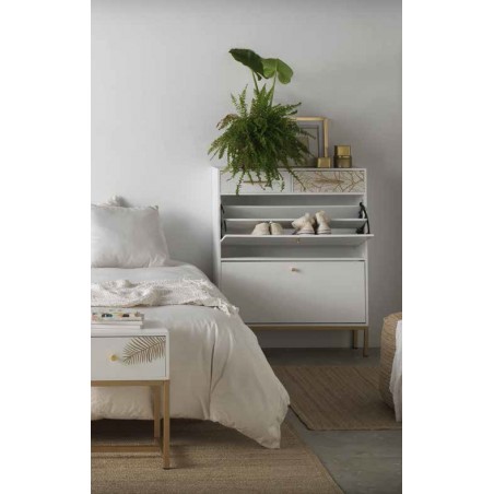 Zapatero con dos cajones estilo Art deco 78x24x104h