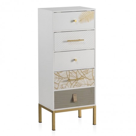 Sinfonier con cinco cajones estilo Art deco 40x30x100h