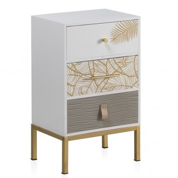 Mesita con tres cajones estilo Art deco 40x30x74h
