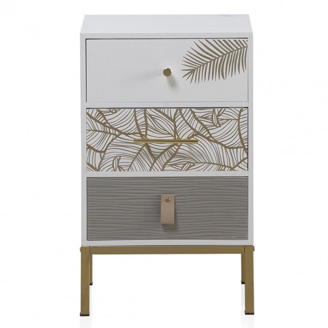 Mesita con tres cajones estilo Art deco 40x30x74h