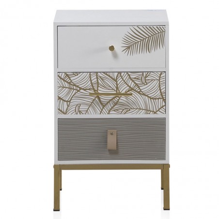 Mesita con tres cajones estilo Art deco 40x30x74h