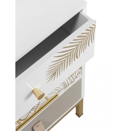 Mesita con tres cajones estilo Art deco 40x30x74h