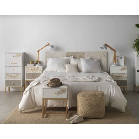 Mesita con dos cajones estilo Art deco 40x30x56h