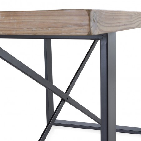 Mesa de comedor estilo rústico industrial 180x90x75h