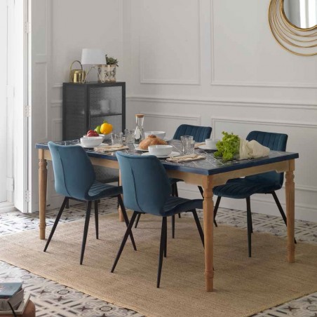 Mesa de comedor estilo provenzal 180x90x77h