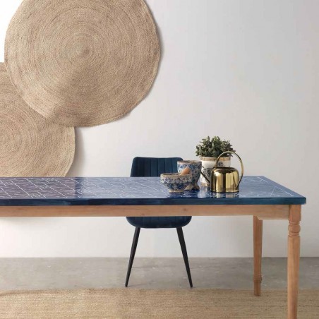 Mesa de comedor estilo provenzal 180x90x77h