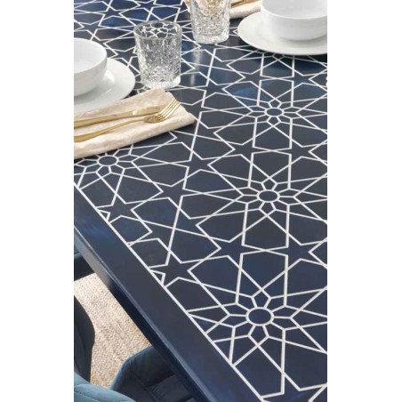 Mesa de comedor estilo provenzal 180x90x77h