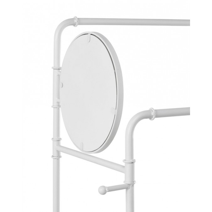 Mueble perchero-vestidor hierro y madera 92x40x163h