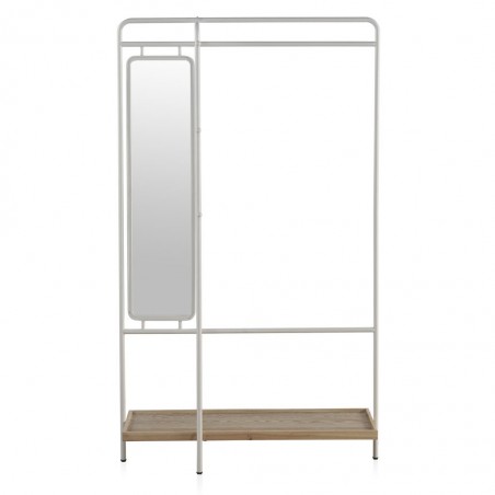 Mueble perchero-vestidor hierro y madera 100x54x1679h