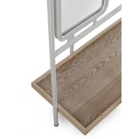 Mueble perchero-vestidor hierro y madera 100x54x1679h