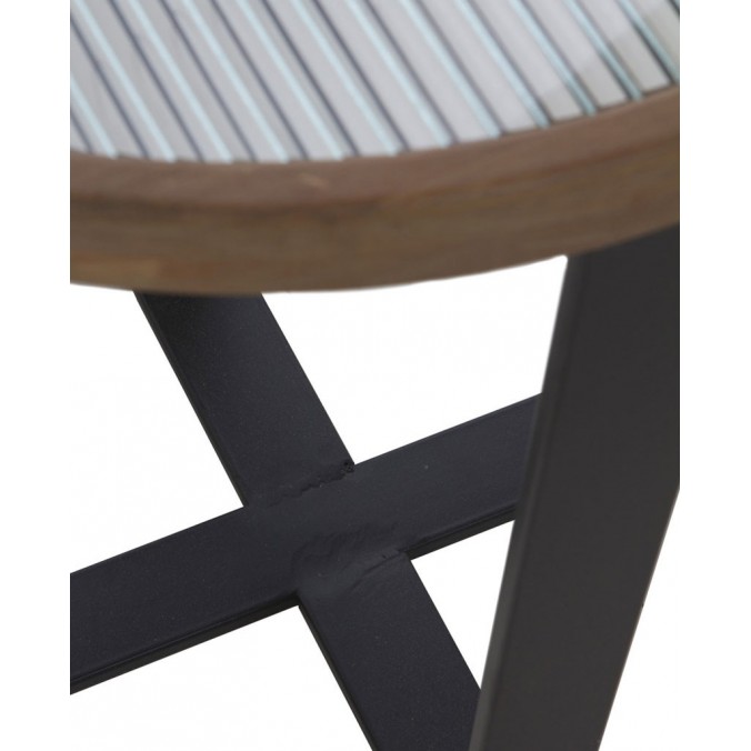 Set 2 mesas auxiliares 40 y 50cm superficie cristal