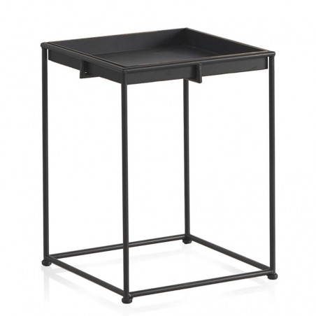 Mesa auxiliar estilo industrial - 38x38x50h