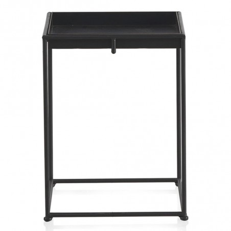 Mesa auxiliar estilo industrial - 38x38x50h