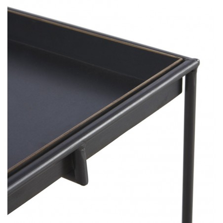 Mesa auxiliar estilo industrial - 38x38x50h