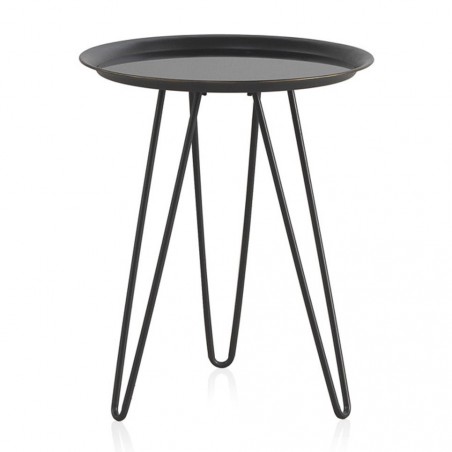 Mesa centro redonda estilo industrial - 44x52h