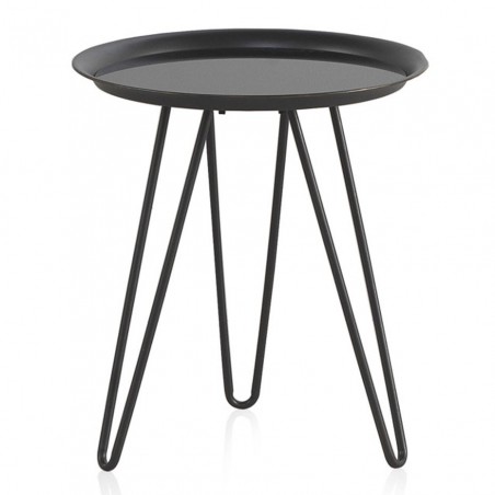 Mesa centro redonda estilo industrial - 40x43h