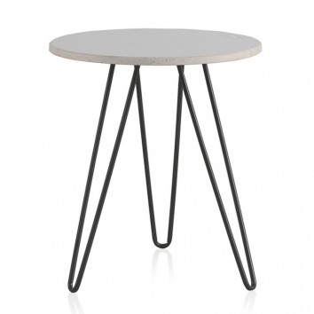 Mesa auxiliar estilo Vintage marmol - 40x43h