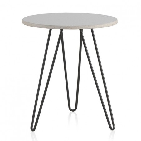 Mesa auxiliar estilo Vintage marmol - 40x43h