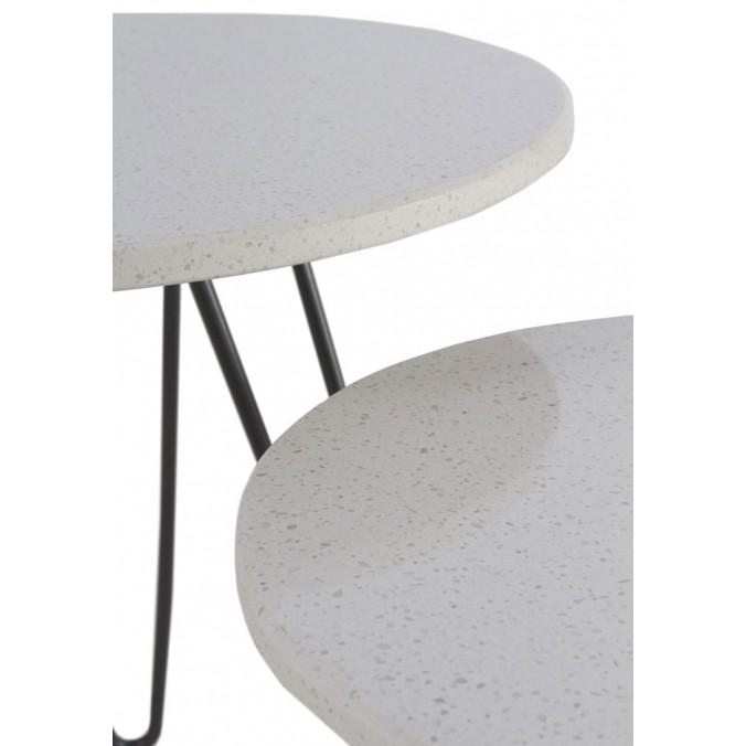 Mesa auxiliar estilo Vintage marmol - 40x43h