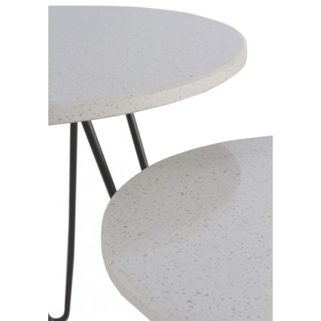 Mesa auxiliar estilo Vintage marmol - 40x43h