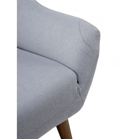 Sillón estilo vintage tapizado gris 76x65x86h