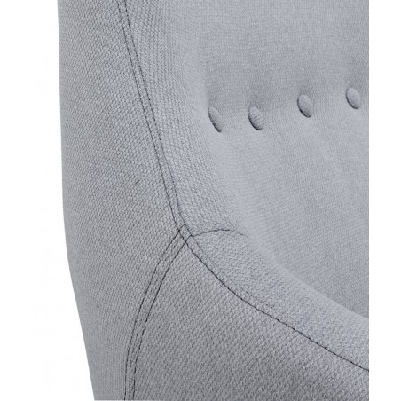 Sillón estilo vintage tapizado gris 76x65x86h