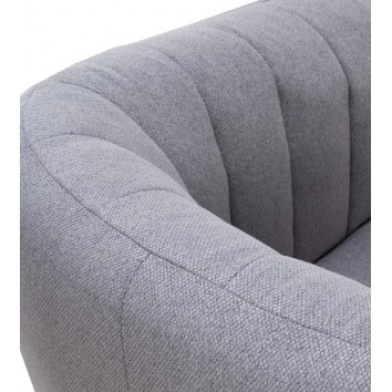 Sillón estilo vintage tapizado gris 77x75x84h 2