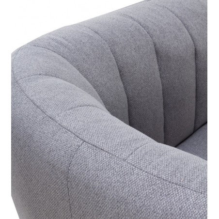 Sillón estilo vintage tapizado gris 77x75x84h