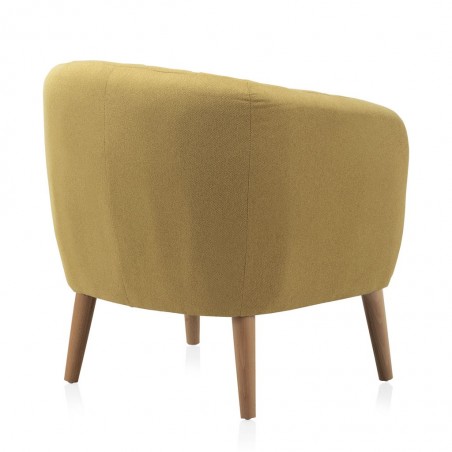 Sillón estilo vintage tapizado mostaza 77x75x84h