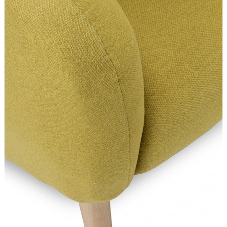 Sillón estilo vintage tapizado mostaza 77x75x84h