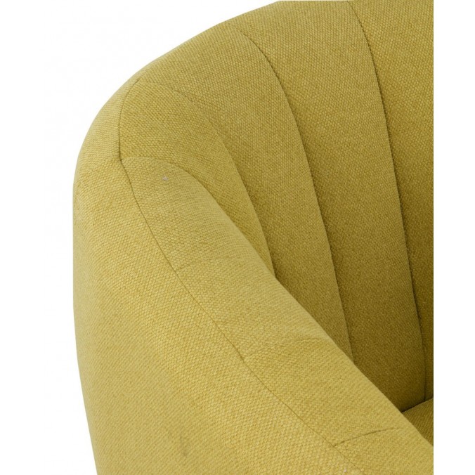 Sillón estilo vintage tapizado mostaza 77x75x84h