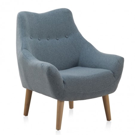 Sillón estilo vintage tapizado mint 76x65x86h