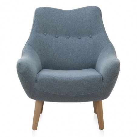 Sillón estilo vintage tapizado mint 76x65x86h