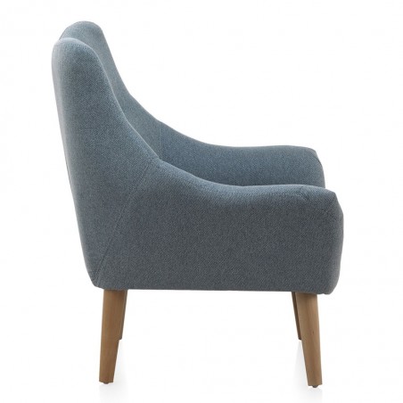 Sillón estilo vintage tapizado mint 76x65x86h