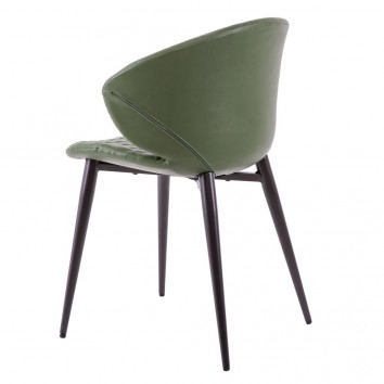 Silla diseño vintage acolchado verde - 59x48x76h 2