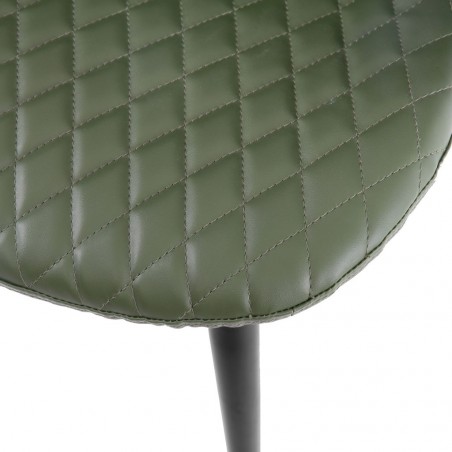 Silla diseño vintage acolchado verde - 59x48x76h