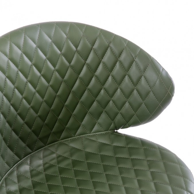 Silla diseño vintage acolchado verde - 59x48x76h
