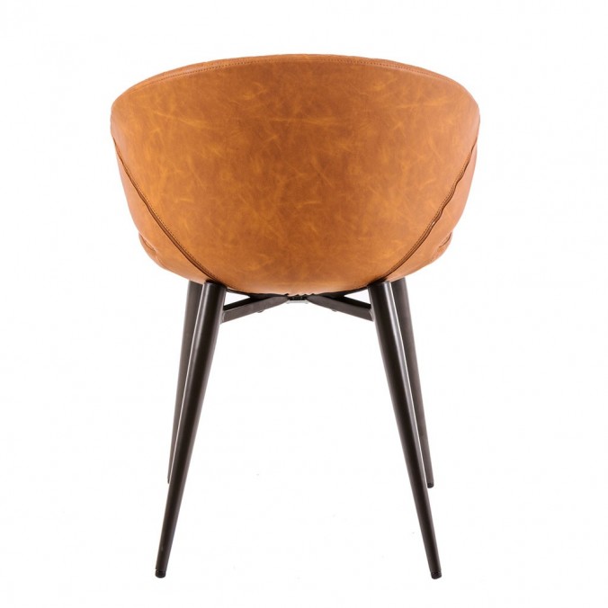 Silla diseño vintage acolchado marrón - 59x48x76h Silla diseño vintage acolchado marrón - 59x48x76h