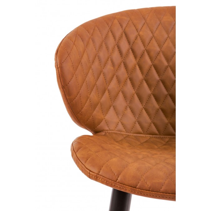 Silla diseño vintage acolchado marrón - 59x48x76h Silla diseño vintage acolchado marrón - 59x48x76h