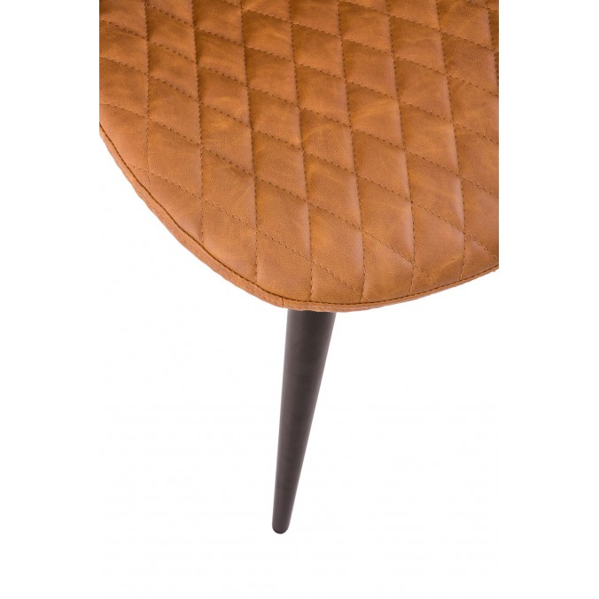 Silla diseño vintage acolchado marrón - 59x48x76h Silla diseño vintage acolchado marrón - 59x48x76h