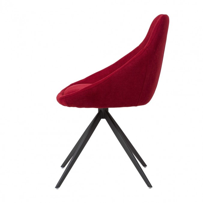 Silla estilo Mid Century rojo -56x59x85h