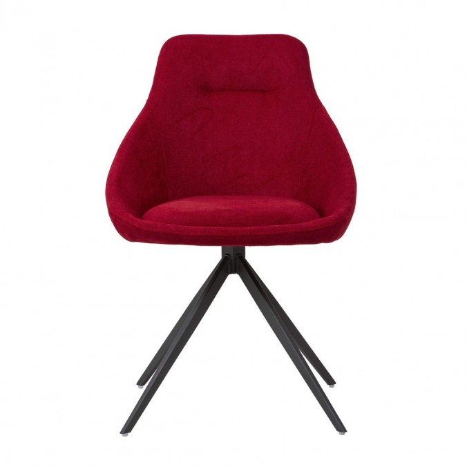 Silla estilo Mid Century rojo -56x59x85h