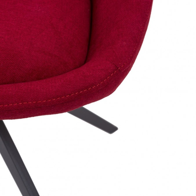 Silla estilo Mid Century rojo -56x59x85h