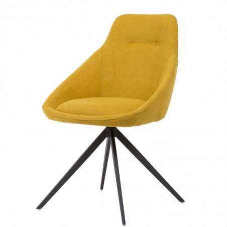 Silla estilo Mid Century mostaza -56x59x85h